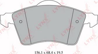 LYNXauto BD-8024 - Brake Pad Set, disc brake autospares.lv