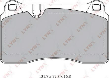 LYNXauto BD-8028 - Brake Pad Set, disc brake autospares.lv