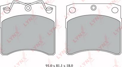 LYNXauto BD-8023 - Brake Pad Set, disc brake autospares.lv