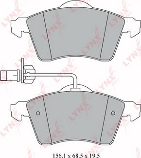 LYNXauto BD-8027 - Brake Pad Set, disc brake autospares.lv