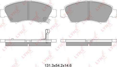 LYNXauto BD-3407 - Brake Pad Set, disc brake autospares.lv