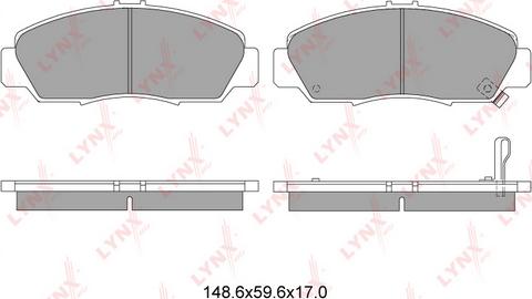 LYNXauto BD-3411 - Brake Pad Set, disc brake autospares.lv