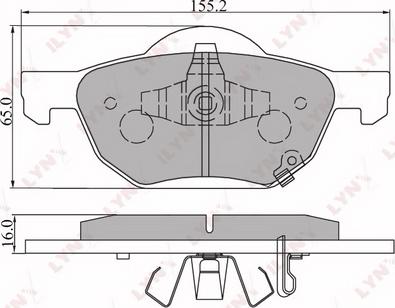 LYNXauto BD-3413 - Brake Pad Set, disc brake autospares.lv