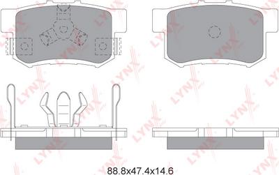 LYNXauto BD-3434 - Brake Pad Set, disc brake autospares.lv