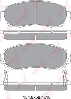 LYNXauto BD-3435 - Brake Pad Set, disc brake autospares.lv