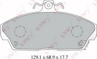LYNXauto BD-3426 - Brake Pad Set, disc brake autospares.lv