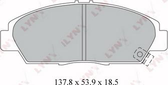 LYNXauto BD-3421 - Brake Pad Set, disc brake autospares.lv