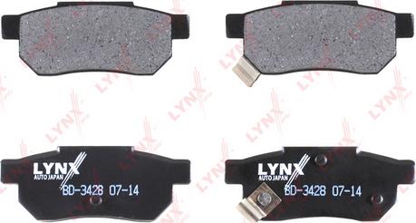 LYNXauto BD-3428 - Brake Pad Set, disc brake autospares.lv