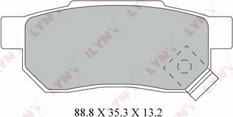 LYNXauto BD-3428 - Brake Pad Set, disc brake autospares.lv