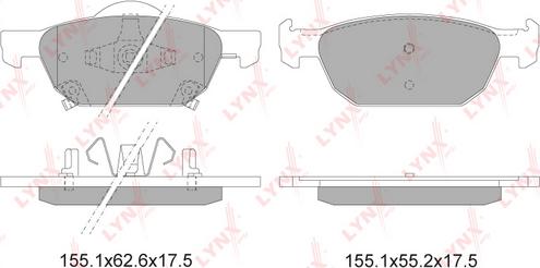 LYNXauto BD-3423 - Brake Pad Set, disc brake autospares.lv