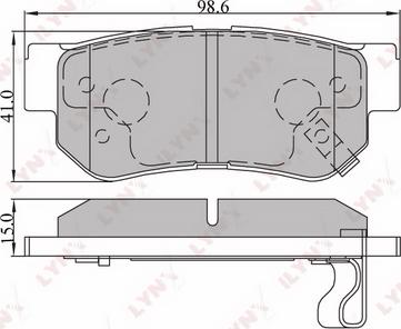 LYNXauto BD-3605 - Brake Pad Set, disc brake autospares.lv