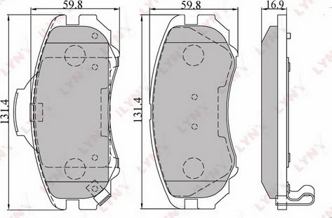 LYNXauto BD-3602 - Brake Pad Set, disc brake autospares.lv