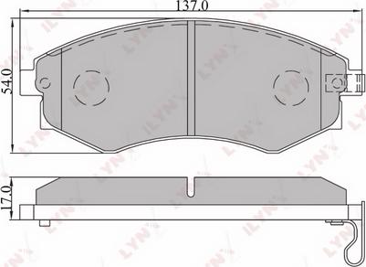 LYNXauto BD-3607 - Brake Pad Set, disc brake autospares.lv