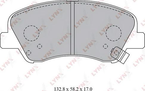 LYNXauto BD-3619 - Brake Pad Set, disc brake autospares.lv