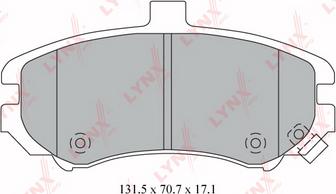 LYNXauto BD-3610 - Brake Pad Set, disc brake autospares.lv