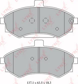 LYNXauto BD-3611 - Brake Pad Set, disc brake autospares.lv