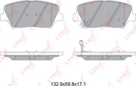 LYNXauto BD-3630 - Brake Pad Set, disc brake autospares.lv