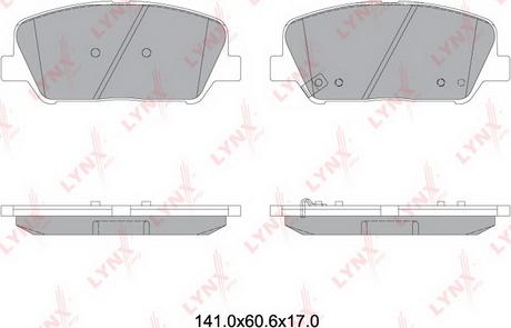 LYNXauto BD-3631 - Brake Pad Set, disc brake autospares.lv