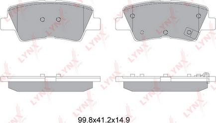 LYNXauto BD-3632 - Brake Pad Set, disc brake autospares.lv