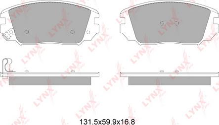 LYNXauto BD-3629 - Brake Pad Set, disc brake autospares.lv