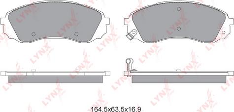 LYNXauto BD-3625 - Brake Pad Set, disc brake autospares.lv