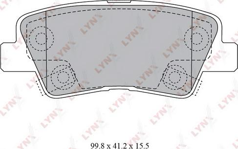 LYNXauto BD-3620 - Brake Pad Set, disc brake autospares.lv