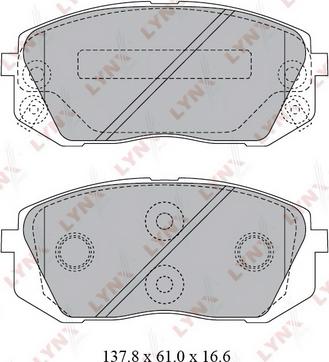 LYNXauto BD-3621 - Brake Pad Set, disc brake autospares.lv