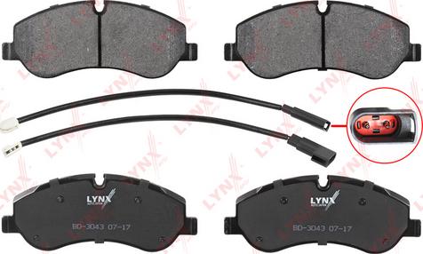 LYNXauto BD-3043 - Brake Pad Set, disc brake autospares.lv