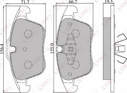 LYNXauto BD-3004 - Brake Pad Set, disc brake autospares.lv