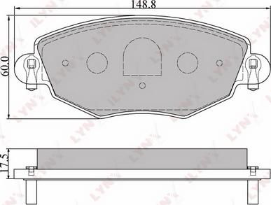 LYNXauto BD-3006 - Brake Pad Set, disc brake autospares.lv