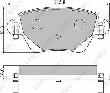 LYNXauto BD-3007 - Brake Pad Set, disc brake autospares.lv