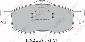 LYNXauto BD-3011 - Brake Pad Set, disc brake autospares.lv