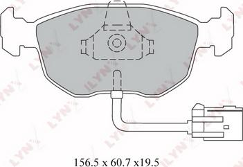 LYNXauto BD-3013 - Brake Pad Set, disc brake autospares.lv