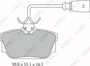 LYNXauto BD-3027 - Brake Pad Set, disc brake autospares.lv