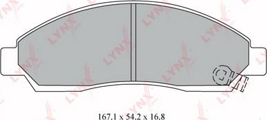 LYNXauto BD-3804 - Brake Pad Set, disc brake autospares.lv