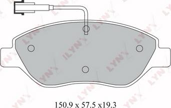 LYNXauto BD-2800 - Brake Pad Set, disc brake autospares.lv