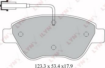 LYNXauto BD-2812 - Brake Pad Set, disc brake autospares.lv