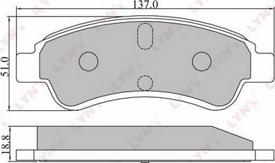 LYNXauto BD-2201 - Brake Pad Set, disc brake autospares.lv