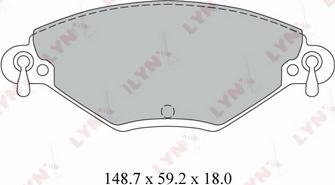 LYNXauto BD-2208 - Brake Pad Set, disc brake autospares.lv