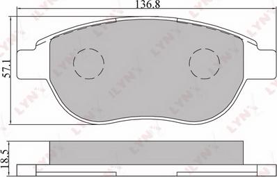 LYNXauto BD-2202 - Brake Pad Set, disc brake autospares.lv