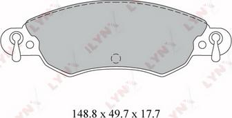 LYNXauto BD-2207 - Brake Pad Set, disc brake autospares.lv