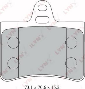 LYNXauto BD-2210 - Brake Pad Set, disc brake autospares.lv