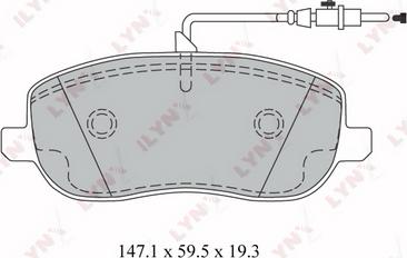 LYNXauto BD-2212 - Brake Pad Set, disc brake autospares.lv