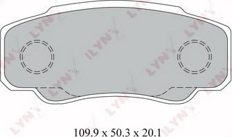 LYNXauto BD-2217 - Brake Pad Set, disc brake autospares.lv