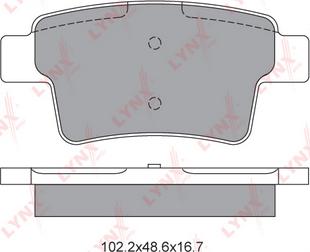 LYNXauto BD-2226 - Brake Pad Set, disc brake autospares.lv