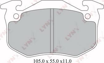 LYNXauto BD-2222 - Brake Pad Set, disc brake autospares.lv