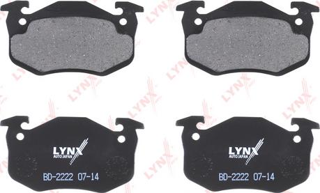 LYNXauto BD-2222 - Brake Pad Set, disc brake autospares.lv