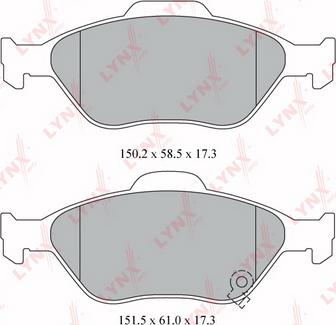 LYNXauto BD-7594 - Brake Pad Set, disc brake autospares.lv