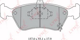 LYNXauto BD-7590 - Brake Pad Set, disc brake autospares.lv