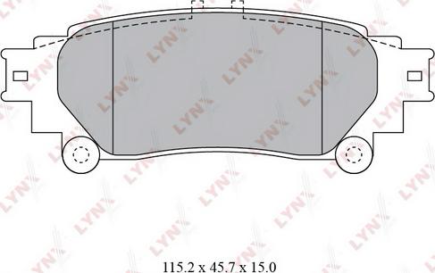 LYNXauto BD-7597 - Brake Pad Set, disc brake autospares.lv